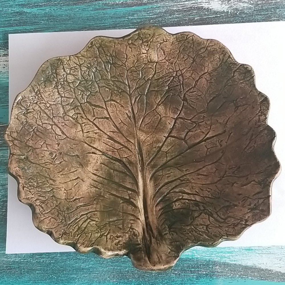 Handmade Pottery Lettuce Leaf